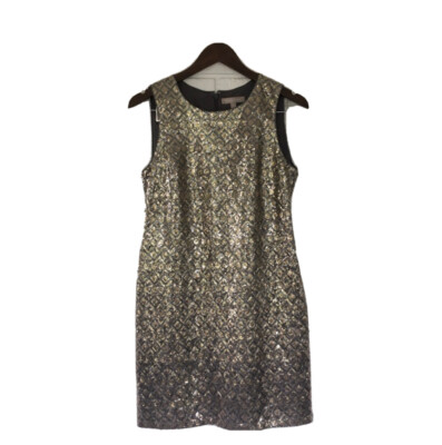 Banana Republic Sequin Party Shift Dress, Silver-Gold SIZE 6 | eBay