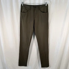 Normal Brand Pants Men's 32x32 Green Button Zip Pockets Nylon No Logo