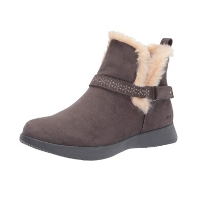 JBU Womens 6 M Grey Nomadic Faux Fur Lined Ankle Boots DISPLAY XB00