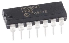 5PCS Microchip MCP6004-E/P MCP6004 Quad 1 MHz Low-Power Operational Amp New IC