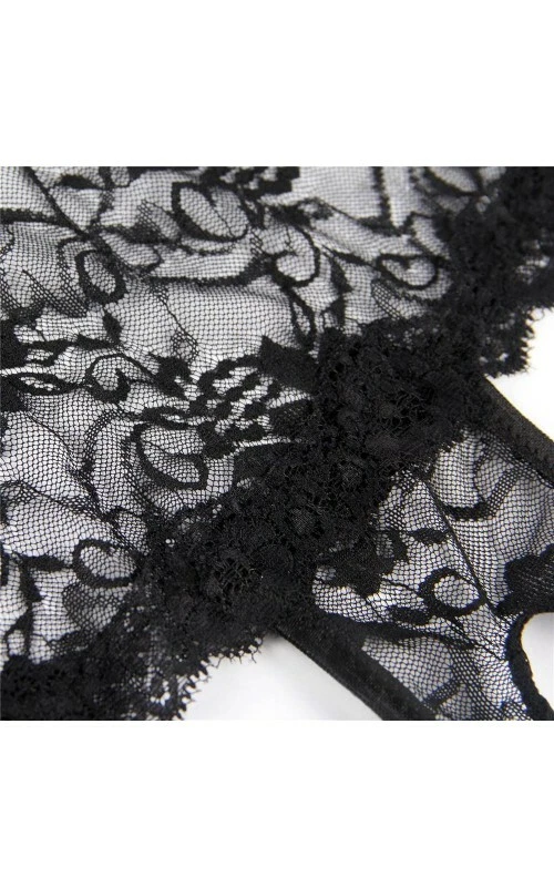 Sexy String Geöffnet A L'Schritt Mit Schnürung Unterwäsche Sensuelle für Frauen - Bild 3 von 4