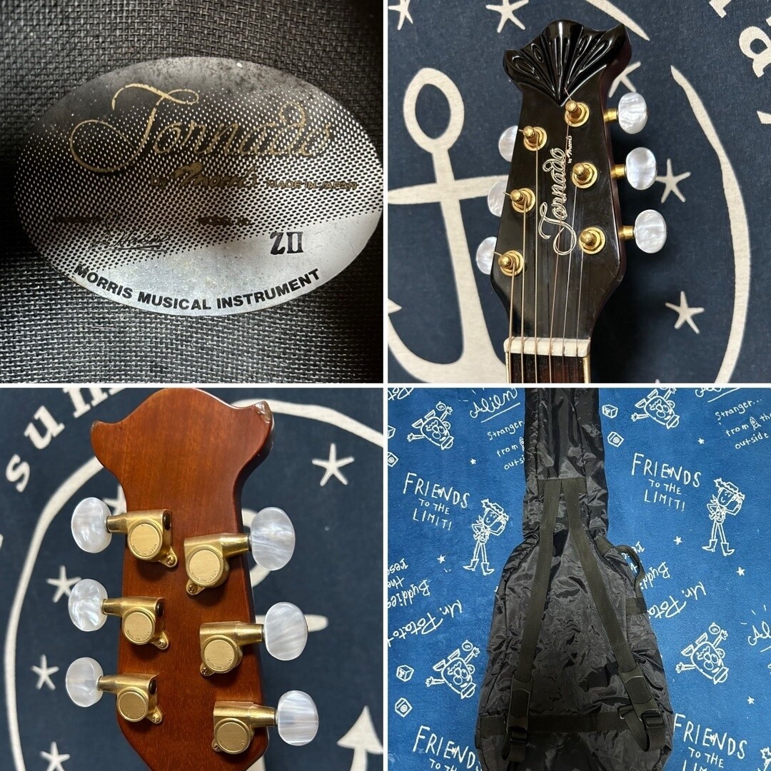 Morrisエレアコ80年代Tornado Electric Acoustic Guitar Tornado by Morris ZII 80s Dark