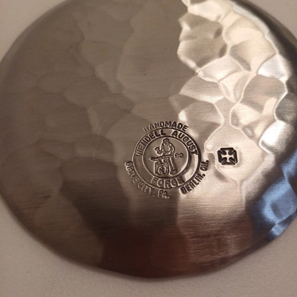 Wendell August Forge Cleveland Jacobs Field Coaster Aluminum Hand Hammered