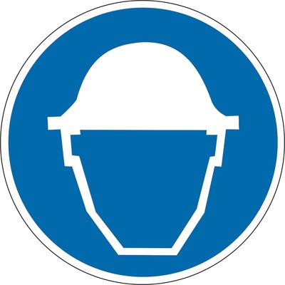 Vsafety Cartello Obbligo Calzature Di Protezione DPI | 150x200 Mm, Plastica 2 Mm, Norma EN ISO 7010 - 4