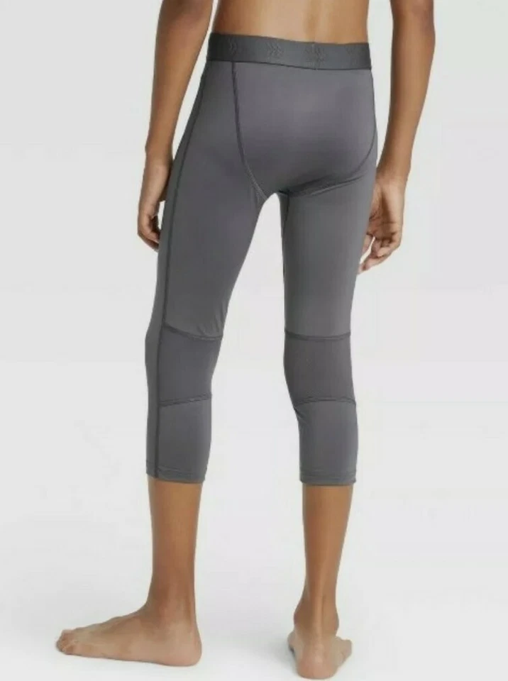 NWT Boys 3/4 Fitted Performance Tights All in Motion Gray Size XSmall - Image 2 of 3