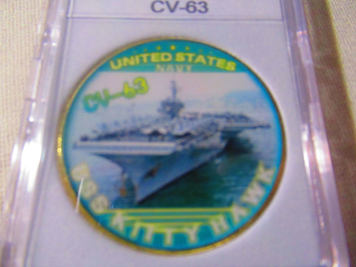 US NAVY - USS KITTY HAWK - CV-63 - Challenge Coin | eBay
