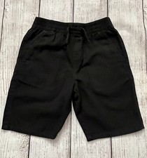 BOYS SMALL S  Levi's Black Twill Uniform Shorts  Elastic Waist Pull On Chino