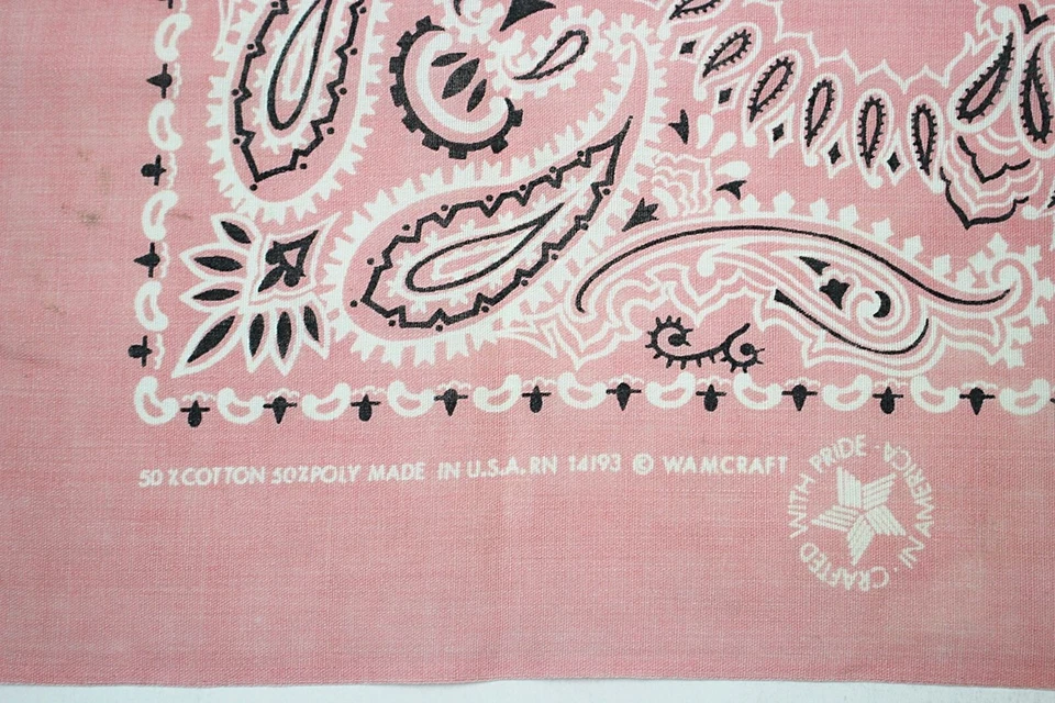 Pañuelo/bufanda pañuelo vintage Paisley Wamcraft 20"x21,5" RN 14193 Foto 3 de 4