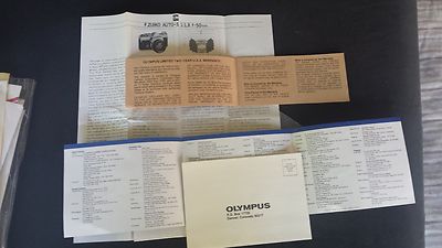 Olympus Camera with F.Zuiko 50mm F./1.8 Auto S Lens -- paperwork