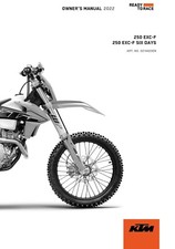 KTM Owners Manual Book Guide 2022 250 EXC‑F & 2022 250 EXC‑F SIX DAYS