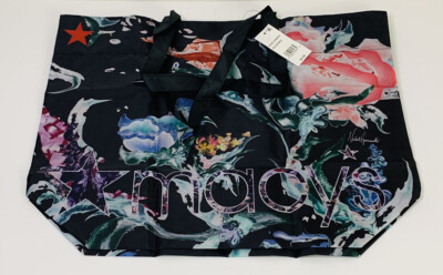 4 Pack Macy s Oceancycle Seaflowers Reusable Shopping Bag w/ Pouch New with Tags