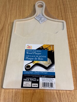 Plaid Craft Mod Podge Cutting Board Resin Pouring Wood Plaque -7''X13''X0.59''
