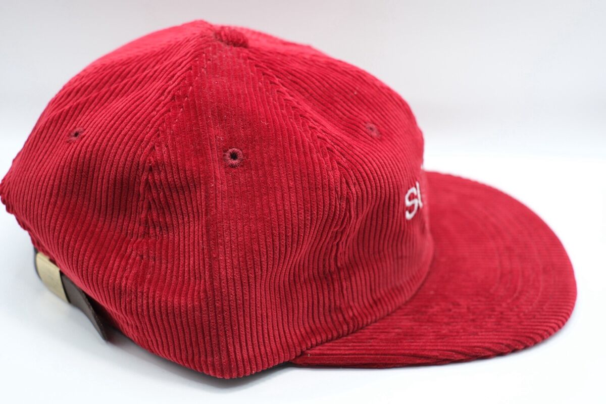 SUPREME SS15 CORDUROY CLASSIC LOGO 6 PANEL RED JORDAN LV SUPREME SS15 CORDUROY CLASSIC LOGO 6 PANEL RED JORDAN LV