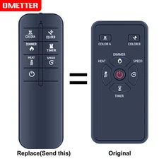 Remote Control For R.W.Flame Electric Fireplace RFH-6001LH RFH-7401LA RFH-7401LB