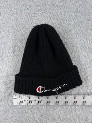 Champion Headwear Beanie Toque Adult One Size Black Knit