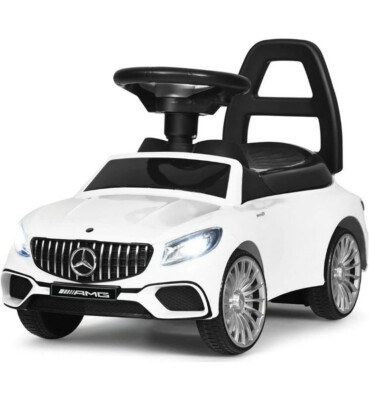 NEW Licensed Mercedes S65 Baby Ride On Car Walker Toy Scooter Pulling Cart  White