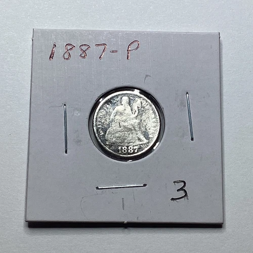 1887 Liberty Seated Dime United States of America Exact Coin Shown ￼