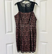 Jessica Simpson Women's Sleeveless Lace Dress, Size-10