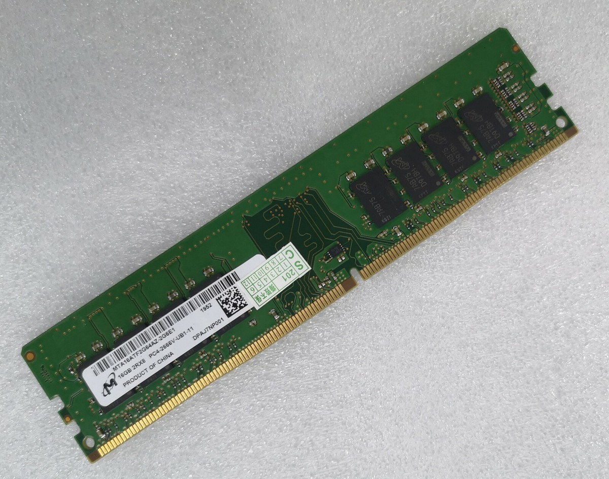 MT Micron 16GB DDR4 2666 Desktop DIMM RAM 2Rx8 PC4-21300