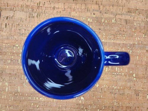 Vintage Cobalt Blue Ceramic Pedestal Irish Coffee Mugs -Set of 3 - Picture 7 of 11