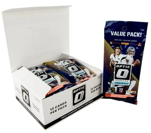 2024 Panini Donruss Optic NFL Football Factory Sealed Value Cello Fat Pack Box