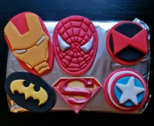 6 edible Avengers Marvel unofficial cake / Deco toppers    sugarpaste