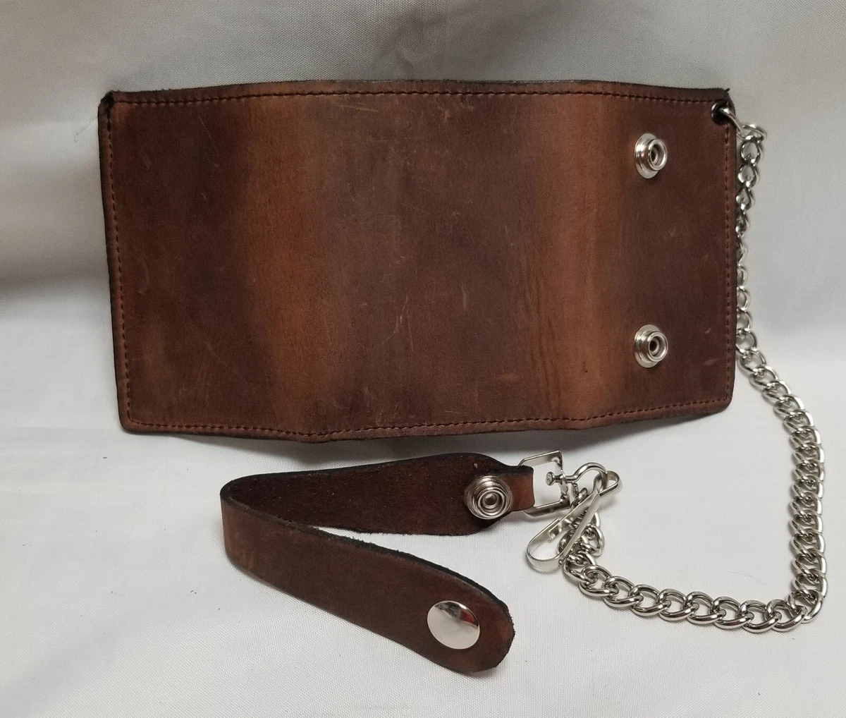 Brown Leather Trucker Wallet 4.25