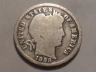 1898-P  NICE "BETTER DATE" BARBER 90% SILVER DIME MINTAGE 16,320,735!!