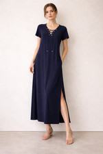 Michael Kors Long Slinky Maxi Dress Womens Medium T-Shirt Minimalist Stretch