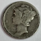 1919-S Mercury Dime. 90% Silver Coin Higher Grade
