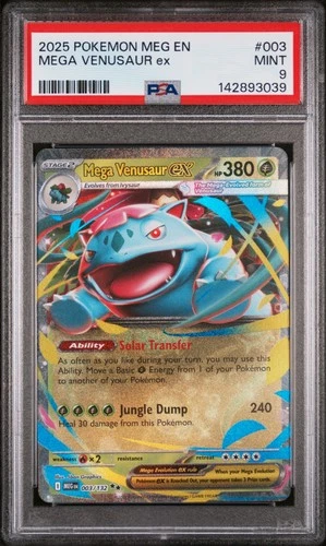 2025 POKEMON MEG EN-MEGA EVOLUTION #003 MEGA VENUSAUR EX PSA 9
