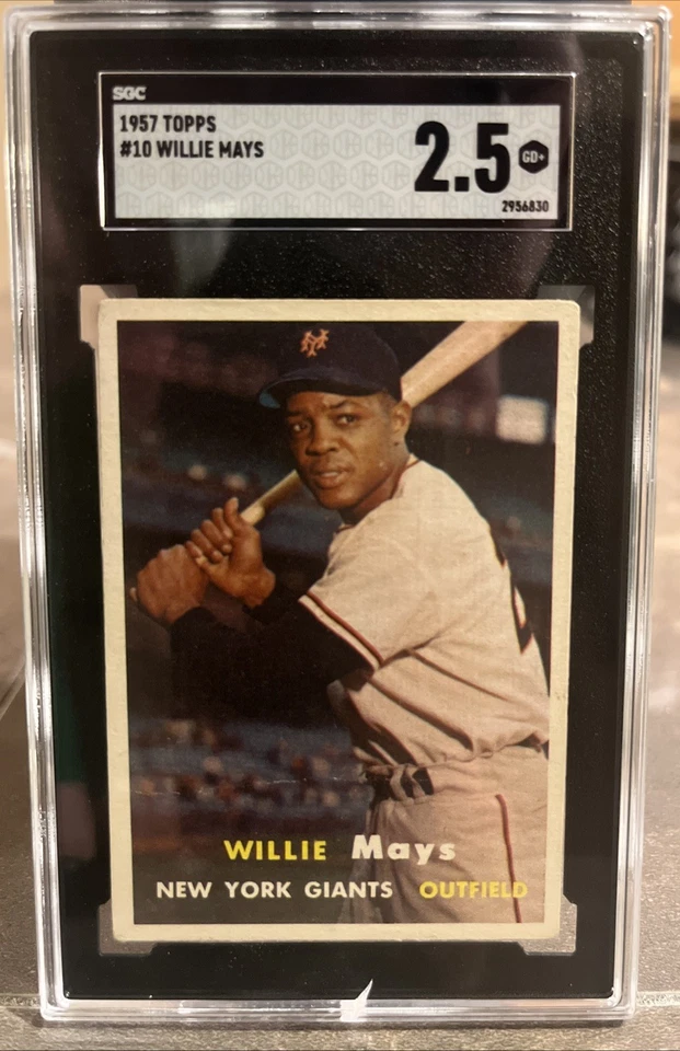 ⬛️🔥Willie Mays🔥🟧1957 Topps SGC 2.5 Eye Appeal Centered HOF Vintage Giants - Image 2 of 4