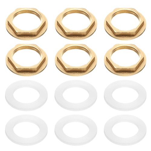 3/4 Inch Brass Lock Nut - Female NPT Threaded Spacer Connector