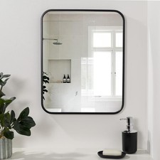 Large Wall Mirror, Black Framed Bathroom Mirror for Wall in Bedrooms Living Room