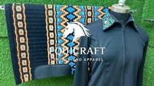 Western Show Set | Crystal Shirt + Handwoven Wool Saddle Blanket | Competition