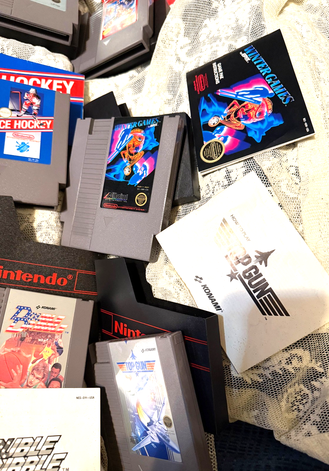 Nes Rom Collection Rare Huge Lot of 12 NES Cartridge Games with Original Vtg Case and Most ...