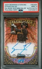 Ethan Salas PSA 9 Auto BOWMAN 2024 EXTRAVAGANZA ROSE GOLD MINI DIAMOND REF # /15