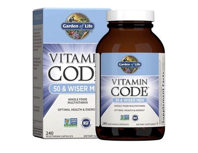 Garden of Life Men Vitamin Code50&Wiser Multivitamin Supplement-240.Exp 05/26.R3