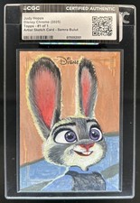 Marketplace image: 2025 Topps Chrome Disney Judy Hopps Semra Bulut Artist Sketch #1/1 CGC Authentic