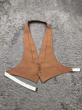 After Six Vest Men Medium Adjustable Brown Backless Formal Event Waistcoat