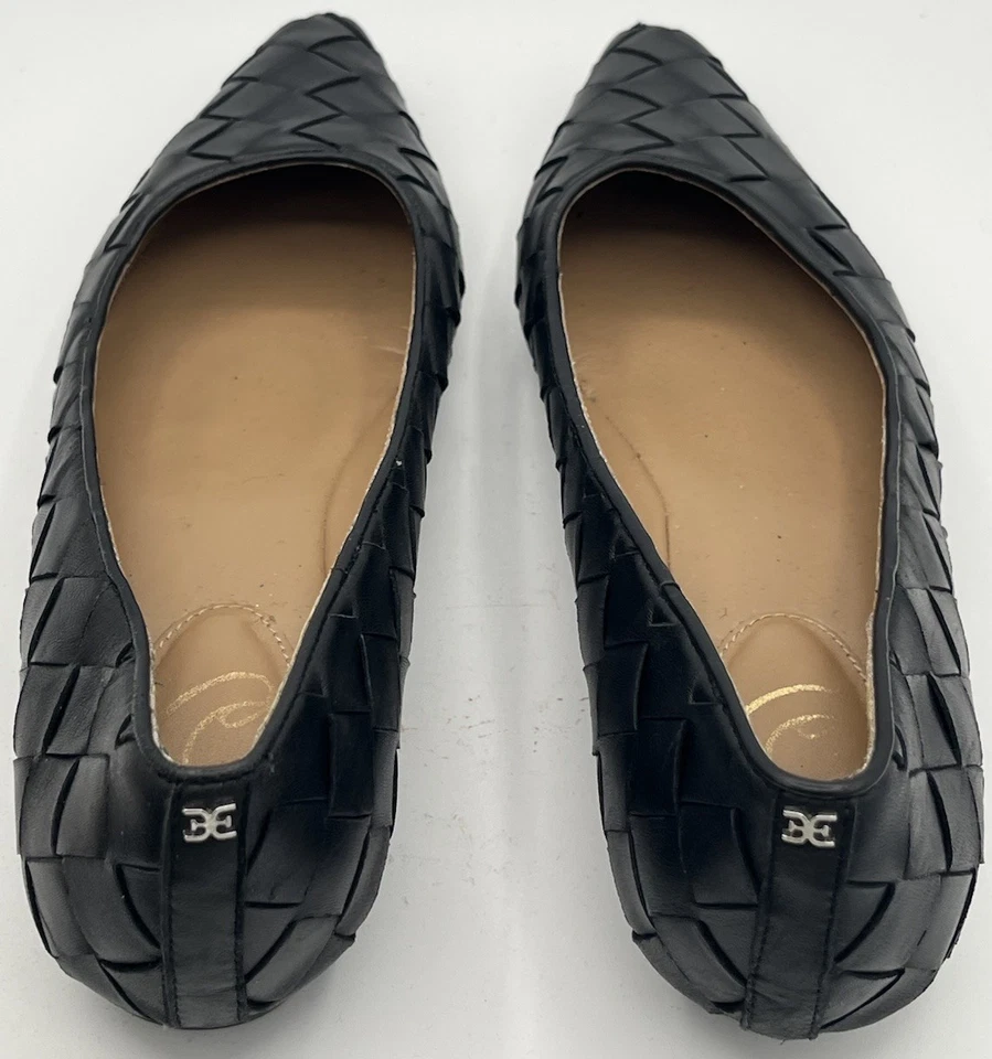 Pisos Sam Edelman de cuero tejido negro “Joy” talla 10  Foto 4 de 4