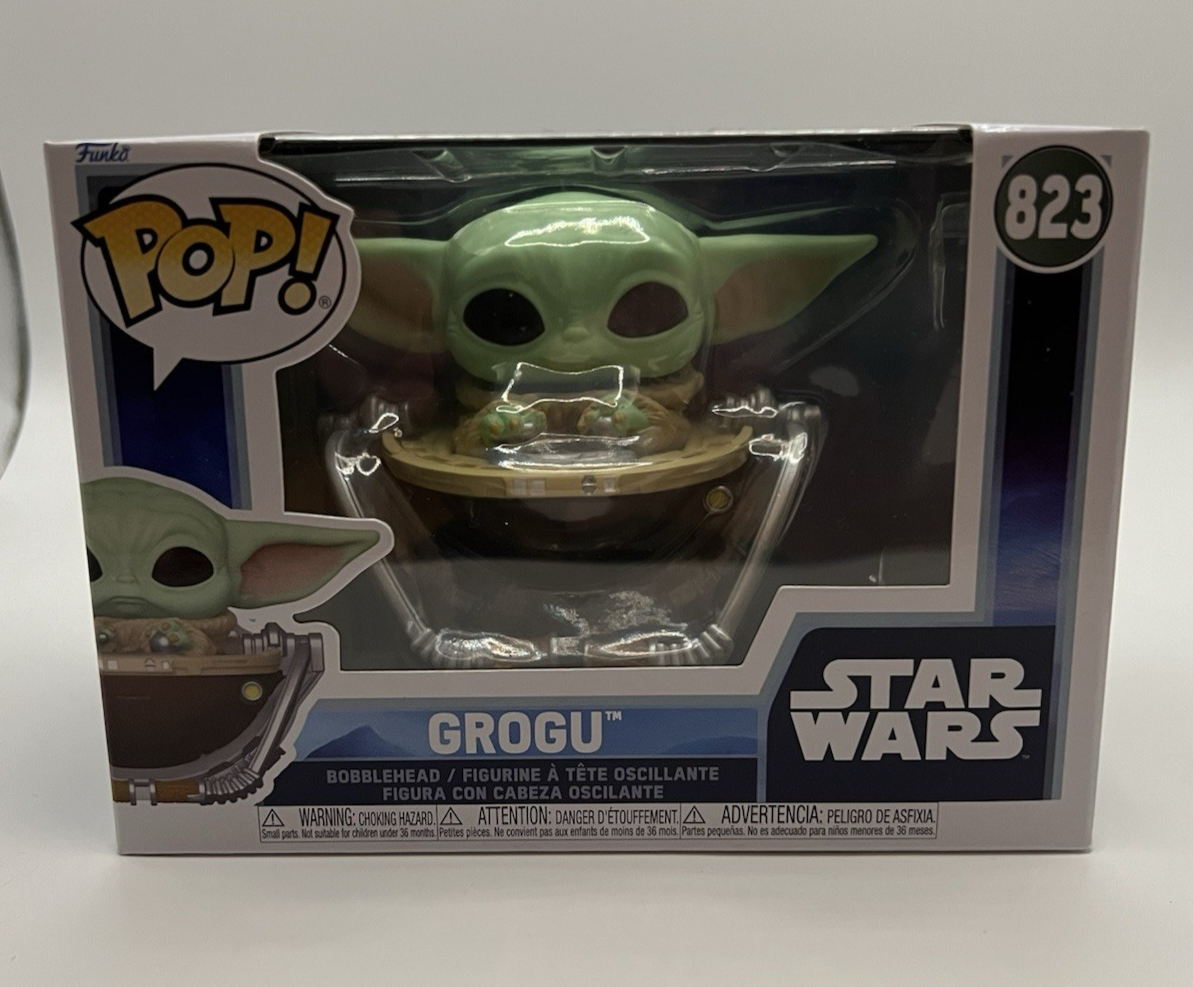 Funko Star Wars: The Mandalorian And Grogu - Grogu In Pram Pop! Vinyl Bobble-Head Figure (823) - Image 4
