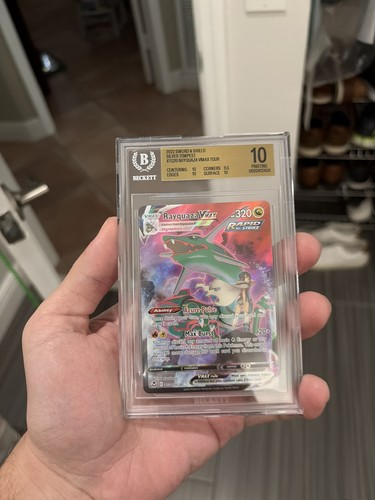 2022 POKEMON SWORD & SHIELD SILVER TEMPEST #TG20 FULL ART/RAYQUAZA VMAX BGS 10