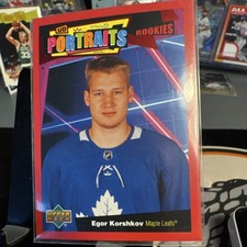 Upper Deck 2020-21 UD Portraits Rookies Egor Korshkov Maple Leafs #P-61