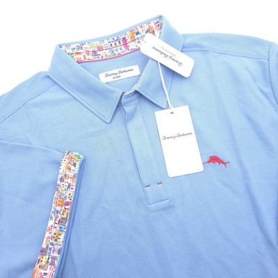 Tommy Bahama Mens XL Amalfi Five O'Clock Polo Shirt Big Sky Blue $110 NWT