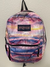 JANSPORT Pink/Purple Tropical Theme Backpack Beach Island Vacation School