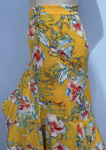 Tolani Miri Women's Ruffled Sunset Floral Maxi Skirt Size Large - Picture 6 of 16