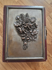 V111-Album pelle foto albumin 800 buone condizioni generali con 48 CDV