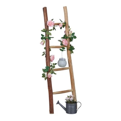 Echelle décorative 4 barreaux 2,4 kg échelle décorative en bois échelle en bois - Photo 1/4