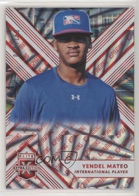 2018 Panini Elite Extra Edition Aspirations Red /150 Yendel Mateo #190 e5r